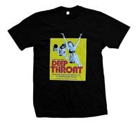 Deep Throat - Linda Lovelace - Hand Silk Screened Pre-Shrunk Men T Shirt Black L