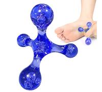 Deep Tissue Massage Ball - Handy Manual Massager, Portable Four-Corner Massager for Back, Neck, Shoulder, Joints, Feet and Legs, Ideal for Home, Gym, Travel