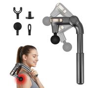 Deep Tissue Massage Gun - Telescopic Massager with 3 Adjustable Angles, 4 Attachments, 5 Speed Levels and 2800 RPM - Handheld Muscle Massager for Muscle Relaxation
