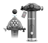 Deep Tissue Massage Gun with 5 Speeds, Vibrating Muscle Massager - Therapy Massager for All Body Relief, Trigger Point Therapy Massage Tool - Gifts for him/her (Gray BG1)
