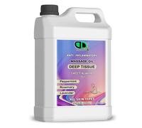 Deep Tissue Massage Oil - Anti-Inflammatory Aromatherapy Blend with Sweet Almond, Peppermint, Rosemary & Lavender - Muscle Relaxation & Pain Relief for All Skin Types (5 Litter)