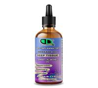 Deep Tissue Massage Oil - Anti-Inflammatory Aromatherapy Blend with Sweet Almond, Peppermint, Rosemary & Lavender - Muscle Relaxation & Pain Relief for All Skin Types (100ml Glass Dropper)