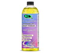 Deep Tissue Massage Oil - Anti-Inflammatory Aromatherapy Blend with Sweet Almond, Peppermint, Rosemary & Lavender - Muscle Relaxation & Pain Relief for All Skin Types (500ml)