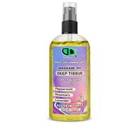Deep Tissue Massage Oil - Anti-Inflammatory Aromatherapy Blend with Sweet Almond, Peppermint, Rosemary & Lavender - Muscle Relaxation & Pain Relief for All Skin Types (100ml Spray)