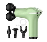 Deep Tissue Massager: Dual Ball Six Level Low Noise Vibration, Smart and Quiet USB Rechargeable Handheld Device with Percussion Penetration | Well Tool