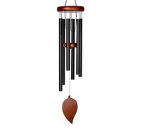 Deep Tone Aluminium Wind Chimes 68Cm/26.8 Inch Extra Large Outdoor Indoor Memorial Garden Decor Handmade Tuned Metal Chimes Black