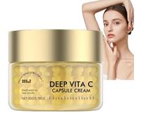 Deep Vita C Capsule Cream,Skin Tightening Cream for Face,Deep Vitamin C Golden Capsule Face Moisturizer,Vitamin C Serum,Vita C Golden Caps/ules FA/ce Mois/turizer,FA/ce Moistu/rizer for Women
