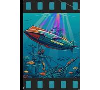 Deep Voyage Notebook: An Ocean-Themed Journal Featuring a Submarine and Sunken Ship Design