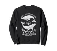 Deep Waters Isaiah 43 Christian Cool Faith Bible Verse Sweatshirt