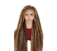 Deep Wave 13x6 Hd Lace Front Human Hair Wig Highlight 250 Density Beautiful(32inches)