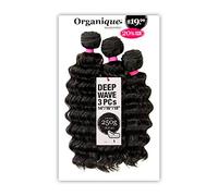 DEEP WAVE 3PCS 18"/20"/22" (1 Jet Black) - Shake-N-Go Synthetic Mastermix Organique Weave