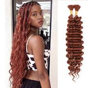 Deep Wave Bulk 2 Packs Ocean Crochet Hair Deep Wave Braiding Long Curly Crochet Hair for Boho Braids (350#, 20in)