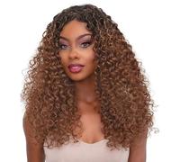 Deep Wave Curly Wig | Human Hair Lace Front Wig | Curly Lace Front Wig | Long Curly Human With Breathable Mesh Cap | Adjustable Hairwigs Hair Extensions, Fashion Headwear