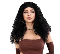 Deep Wave Curly Wig | Long Curly Human Lace Front Wig with Breathable Mesh Cap,Adjustable Hairwigs Hair Extensions, Fashion Headwear