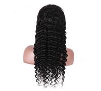 Deep Wave Human Hair Hd Lace Front Wigs for Women,Wet and Wavy Glueless Wig Pre Plucked 180 Density Adds Volume(Black-13x4 lace,18inch)