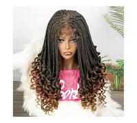 Deep Wave Lace Front Wigs Human Hair, 4 * 4 Lace Braids Wig for Trendy Headgear Fans in the,Dark brown