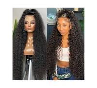 Deep Wave Lace Wig Glueless 360 Front Wigs Long Curly 13x4 Human Hair Frontal Brazilian Remy 4x4 for Women(360 Lace Wig,26 Inch)