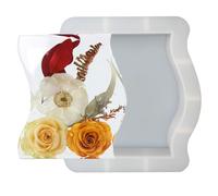 Deep Wave Shape Epoxy Mold DIY Flower Preservation Resin Casting Silicone Mold for Art Craft Making, 6.8" x 8.4" x 2"