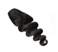 Deep Wavy Ponytail Brazilian Real Hair 8-24 Inch Curly with Drawstring Extension Clip Wig for Women Hair Bun Piece