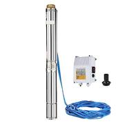 Deep Well Submersible Water Pump with 40m Cable, 1.5HP for Borehole and Water Extraction