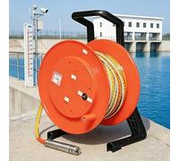 Deep Well Water Level Meter, 100-300M Steel Tape Probe for Boreholes and Tanks, Battery-Powered Groundwater Depth Measurement Tool, 100 m/328.08 ft