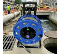 Deep Well Water Level Meter, 100-300M Steel Tape Probe for Boreholes and Tanks, Battery-Powered Groundwater Depth Measurement Tool, 100 m/328.08 ft