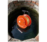 Deep Well Water Level Meter, Groundwater Measuring Instrument with Fixed Probe and Steel Tape for Wells, Boreholes, Reservoirs and Pipes, 10m-300m Depth