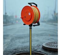 Deep Well Water Level Meter with Stainless Steel Probe, Measuring Depth 10-300M, Indicator Light and Peak Display for Water Well Measurement