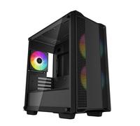 DeepCool CC360 ARGB Black Mini Tower Case Tempered Glass 3x 120mm Fans
