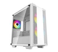 DeepCool CC360 ARGB WH, White, MicroTower Chassis w/ Tempered Glass Window, 3x 1