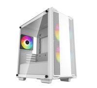 DeepCool CC360 ARGB White Micro Tower Case Tempered Glass 3x 120mm Fans