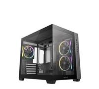 DeepCool CG330 3F ARGB Dual-Chamber Micro-ATX Tower Case, Tempered Glass Panels, 3 x 120mm ARGB Fans, USB 3.0, ITX/Micro-ATX, Black