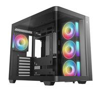 DeepCool CG530U 4F Mid Tower ATX Case - Black Tempered Glass 2x USB 3.0