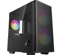 DeepCool CH360 Digital Gaming Case Black Mid Tower with Tempered Glass Side Window Panel, Advanced Cooling, USB 3.0/USB-C Ports