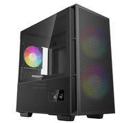 DeepCool Gaming PC Case CH360 DIGITAL Micro ATX Tempered Glass Black