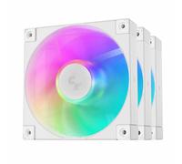 DeepCool FD12 120mm ARGB Case Fan - White - 3 Pack