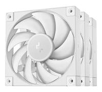DeepCool FD12 120mm Case Fan 3-Pack PWM Control High Airflow Low Noise Hydro Bearing White Anti-Vibration Pads 4-Pin Connector