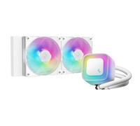 DeepCool LE240 V2 White 240mm Liquid CPU Cooler Dual 120mm ARGB Fans Anti-Leak Tech Quiet Pump High Performance for Intel amp; AMD Sockets