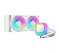 DeepCool LE240 V2 White 240mm Liquid CPU Cooler Dual 120mm ARGB Fans Anti-Leak Tech Quiet Pump High Performance for Intel amp; AMD Sockets