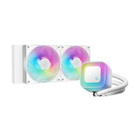 DeepCool LE240 V2 White 240mm Liquid CPU Cooler Dual 120mm ARGB Fans Anti-Leak Tech Quiet Pump High Performance for Intel amp; AMD Sockets