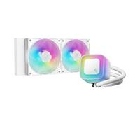 DeepCool LE240 WH V2 AIO CPU Cooler, White, 2x 120mm ARGB PWM Fans, Frosted Pump