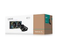 DeepCool LM240 240mm ARGB AIO Liquid Cooler - 2.4 Inch IPS Display, Black (LM240)