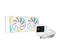 Deepcool Lm240 White Liquid Cpu Cooler With 2.4" Ips Display 240Mm Aio Dual 120M