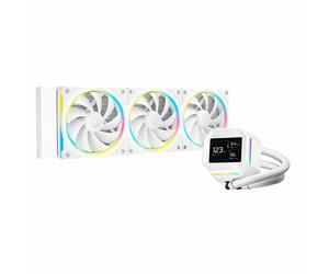 DeepCool LM360 White Liquid AIO CPU Cooler ARGB 360mm Radaitor - 2.4 Inch Display