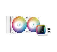 DeepCool LS520 All In One Liquid CPU Cooler, White, ARGB LED Lighting, 2x 120mm