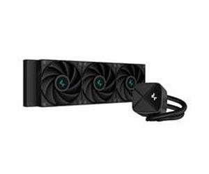 DeepCool LS720 SE Zero Dark All In One Liquid CPU Cooler, 360mm Radiator, 3x 120mm DeepCool Fans, Intel/AMD