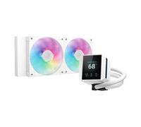 DeepCool MYSTIQUE 240 ARGB AIO CPU Cooler, White, 2.8" TFT Display, 2x 120mm PWM