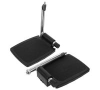 DEEPCRAFF 1 Pair Aluminum Alloy Wheelchair Footrest Pedal with Support Pole, Heavy Duty Elevating Footplates with Anti-Slip Protection, Suitable for People of Ages