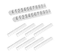 DEEPCRAFF 10pcs Adjustable Price Display Cubes Clear Stackable Tags for Jewelry Retail Shop Counter Use X Mini Signage