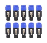 DEEPCRAFF 10pcs Four Core Speaker Wire Connector Adapter Plastic | Professional Loudspeaker Plug, Simple Appearance, Reliable Connection, High Current Load Capacity, Easy Wiring